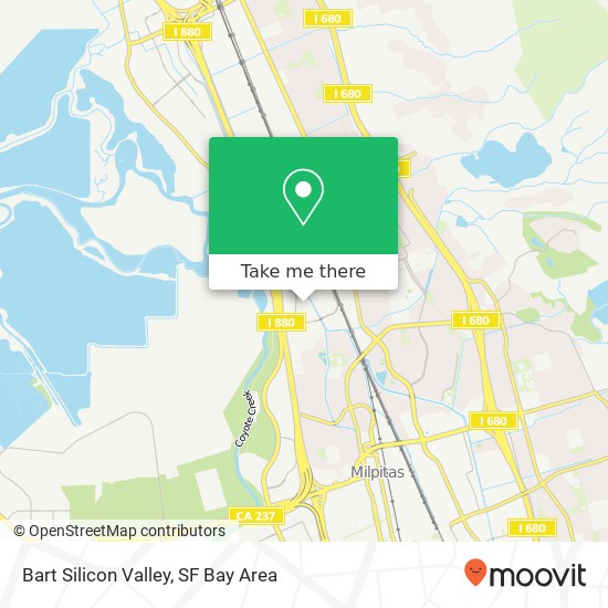 Mapa de Bart Silicon Valley