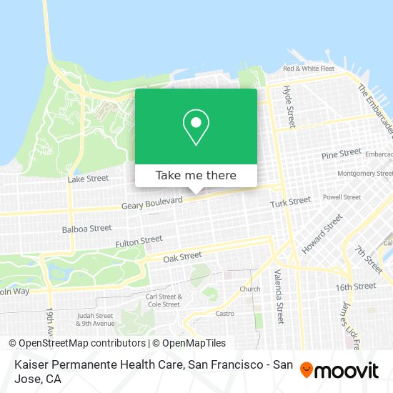 Kaiser Permanente Health Care map