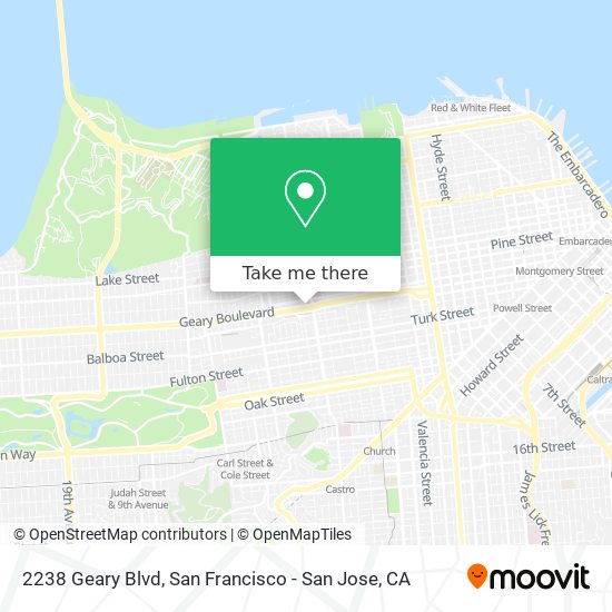 2238 Geary Blvd map