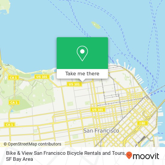 Bike & View San Francisco Bicycle Rentals and Tours, 1772 Lombard St map