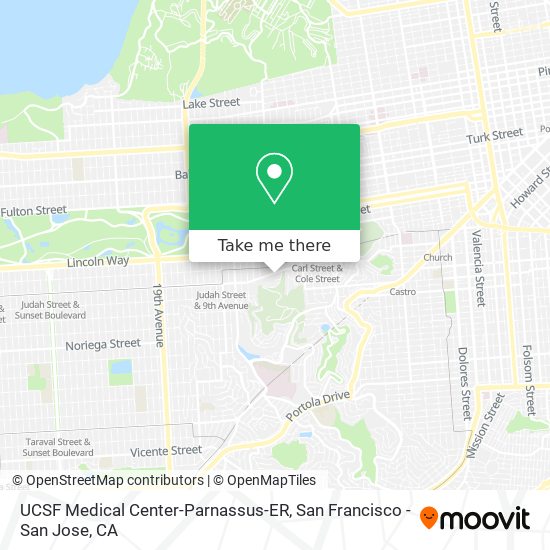 Mapa de UCSF Medical Center-Parnassus-ER