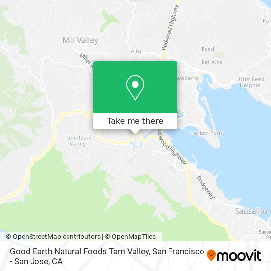 Mapa de Good Earth Natural Foods Tam Valley