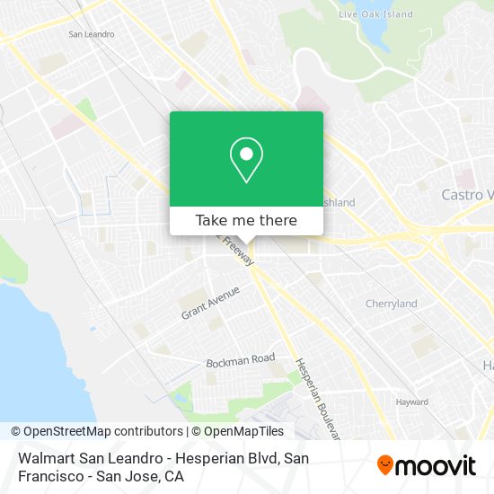 Mapa de Walmart San Leandro - Hesperian Blvd