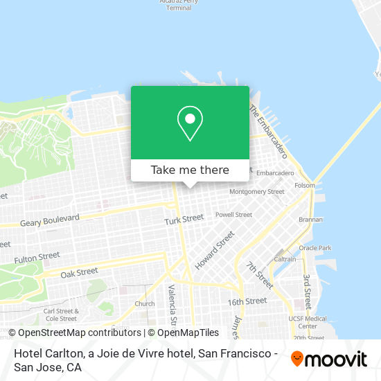 Mapa de Hotel Carlton, a Joie de Vivre hotel