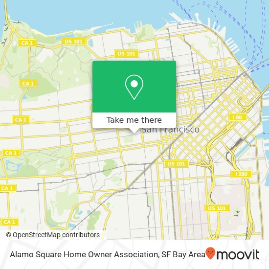 Alamo Square Home Owner Association, 988 Fulton St map