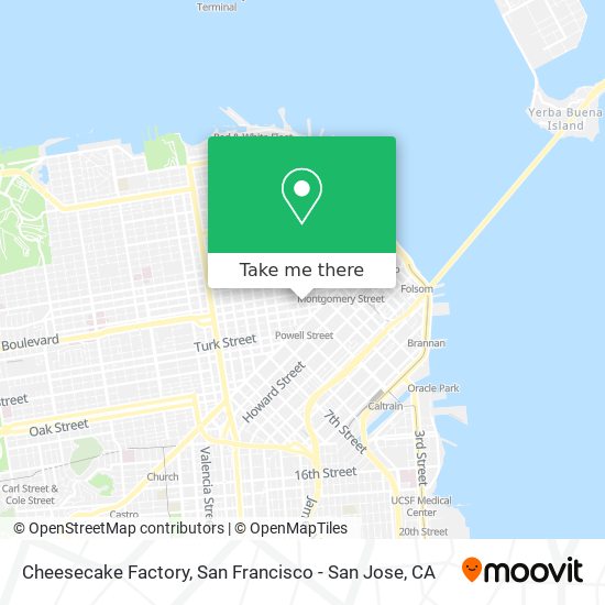 Mapa de Cheesecake Factory