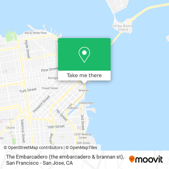 The Embarcadero (the embarcadero & brannan st) map