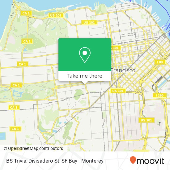 BS Trivia, Divisadero St map