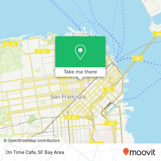 Mapa de On Time Cafe, 577 Geary St