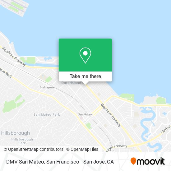 DMV San Mateo map