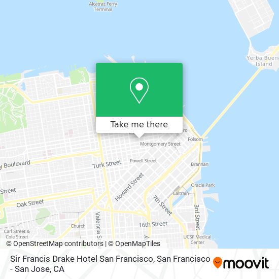 Mapa de Sir Francis Drake Hotel San Francisco