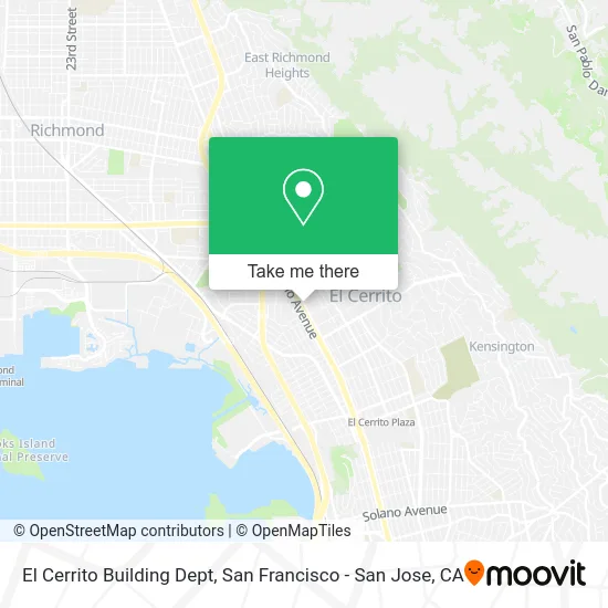 El Cerrito Building Dept map