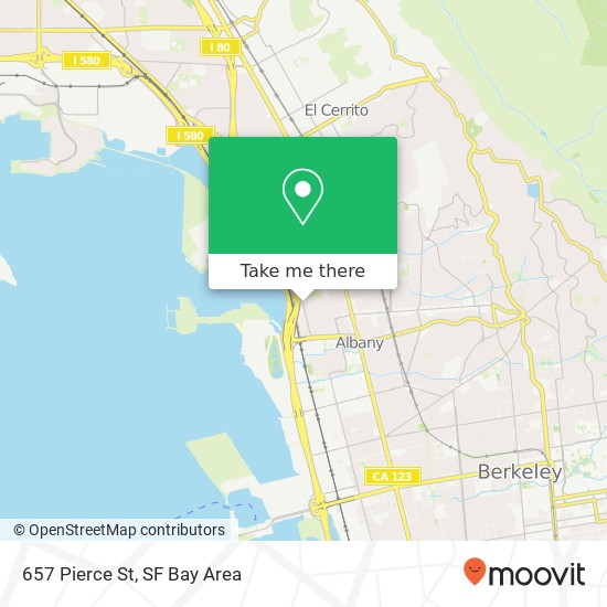 Mapa de 657 Pierce St, Albany, CA 94706