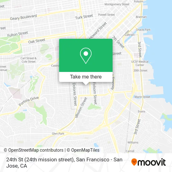 Mapa de 24th St (24th mission street)