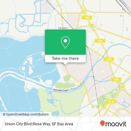 Mapa de Union City Blvd:Rose Way