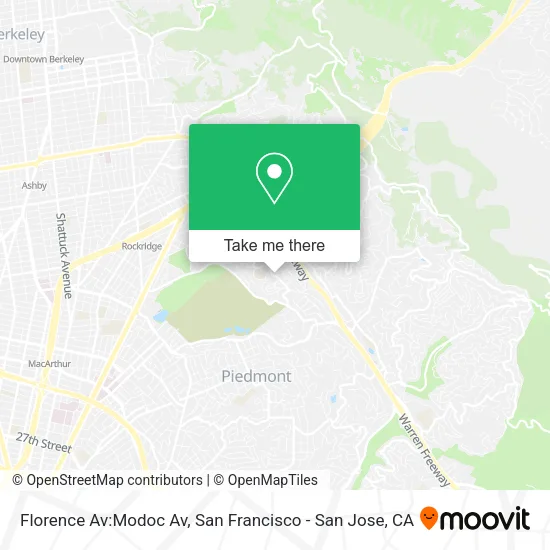 Florence Av:Modoc Av map