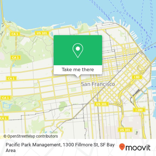 Pacific Park Management, 1300 Fillmore St map