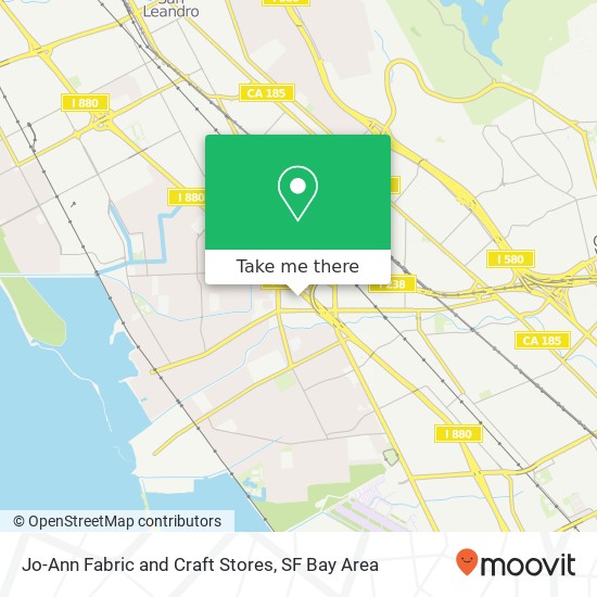 Jo-Ann Fabric and Craft Stores, San Leandro, CA 94579 map