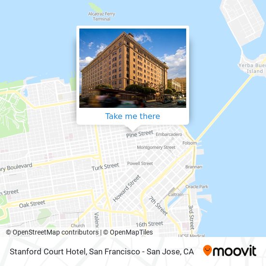 Stanford Court Hotel map