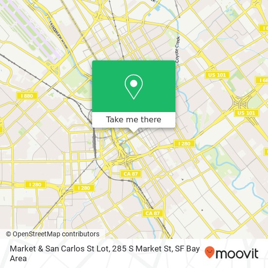 Mapa de Market & San Carlos St Lot, 285 S Market St