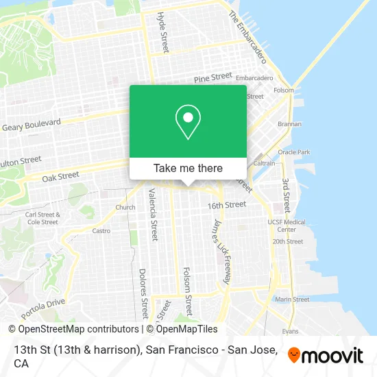 13th St (13th & harrison) map