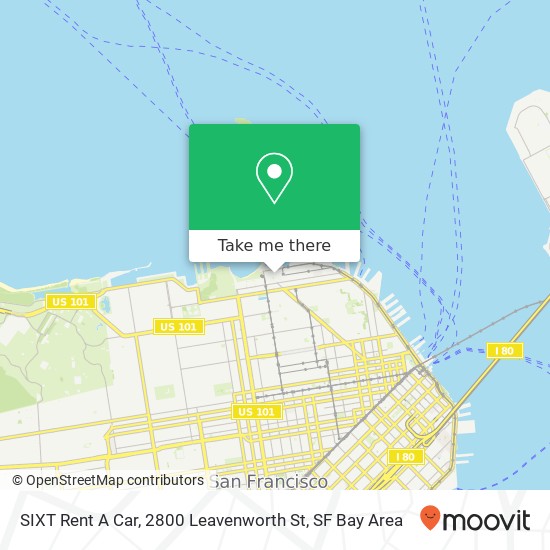 Mapa de SIXT Rent A Car, 2800 Leavenworth St