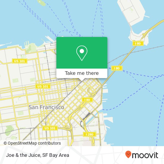 Joe & the Juice, 525 Market St map