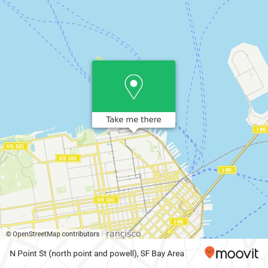 Mapa de N Point St (north point and powell), San Francisco, CA 94133