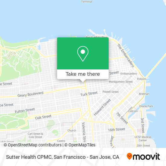 Mapa de Sutter Health CPMC