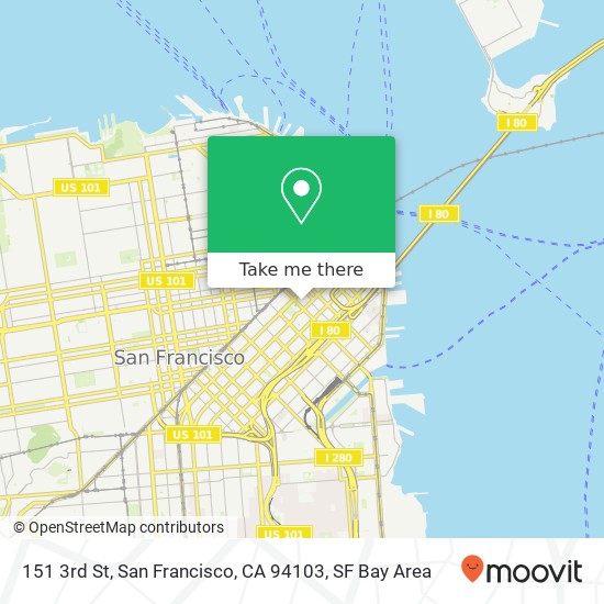Mapa de 151 3rd St, San Francisco, CA 94103
