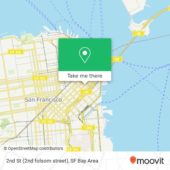 Mapa de 2nd St (2nd folsom street), San Francisco, CA 94105