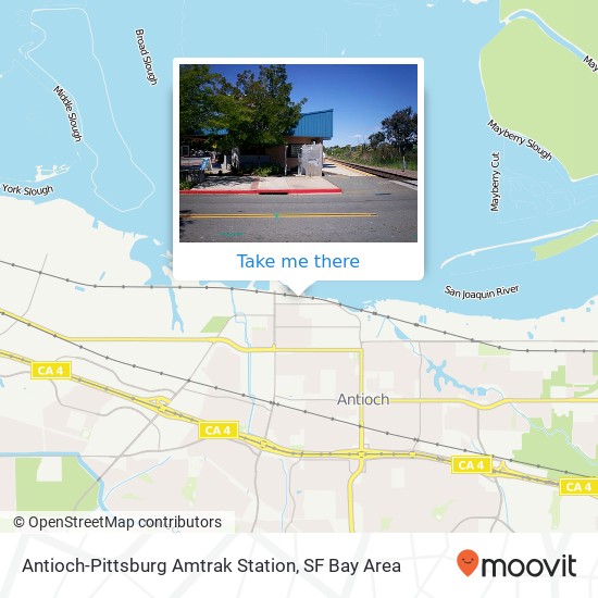 Antioch-Pittsburg Amtrak Station map