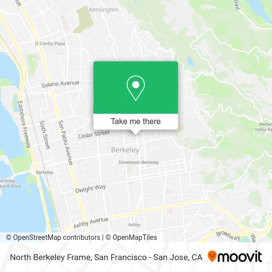 North Berkeley Frame map