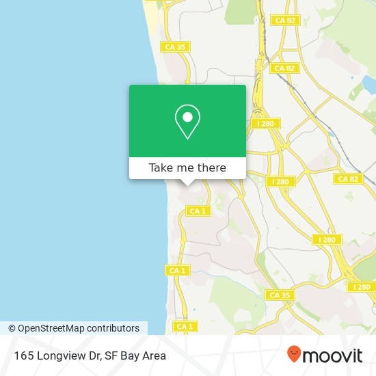 Mapa de 165 Longview Dr, Daly City, CA 94015