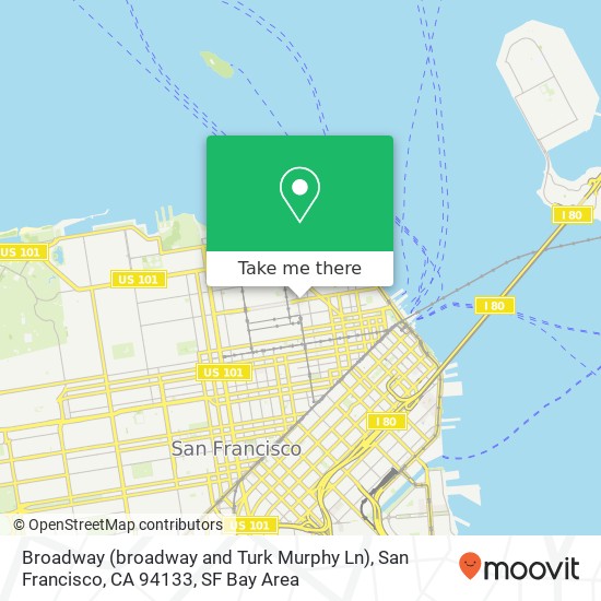 Broadway (broadway and Turk Murphy Ln), San Francisco, CA 94133 map