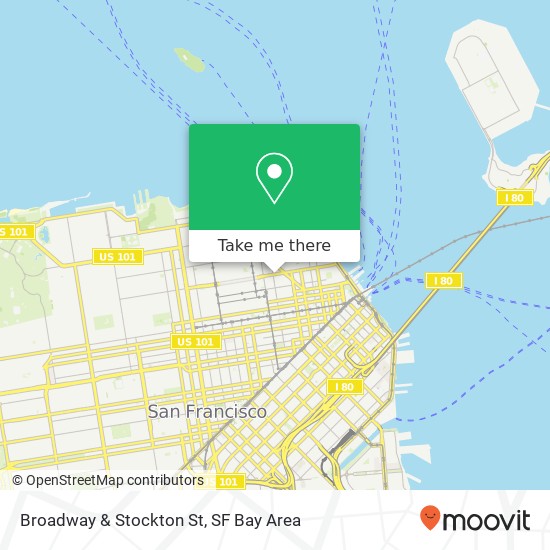 Broadway & Stockton St map