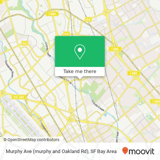 Mapa de Murphy Ave (murphy and Oakland Rd), San Jose, CA 95131