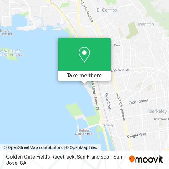 Mapa de Golden Gate Fields Racetrack