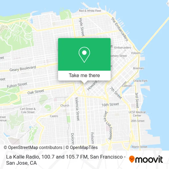 La Kalle Radio, 100.7 and 105.7 FM map