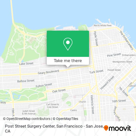 Mapa de Post Street Surgery Center