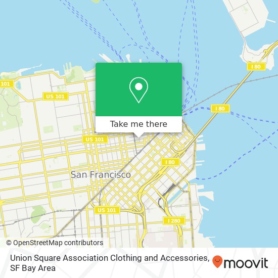 Union Square Association Clothing and Accessories, 300 Post St map