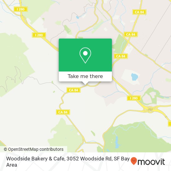 Mapa de Woodside Bakery & Cafe, 3052 Woodside Rd