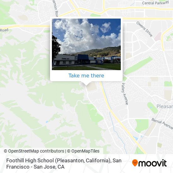 Foothill High School (Pleasanton, California) map