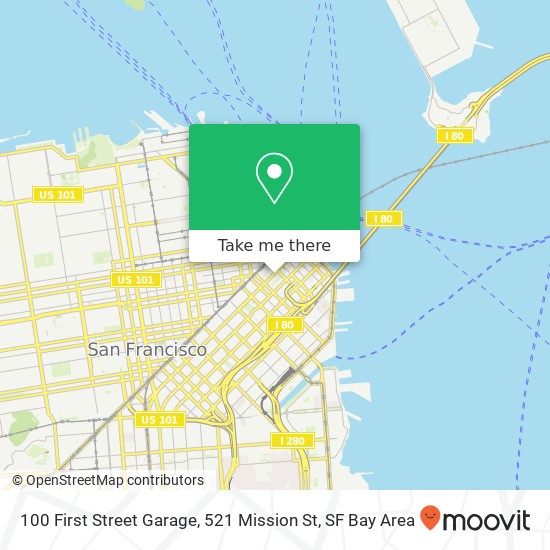 100 First Street Garage, 521 Mission St map