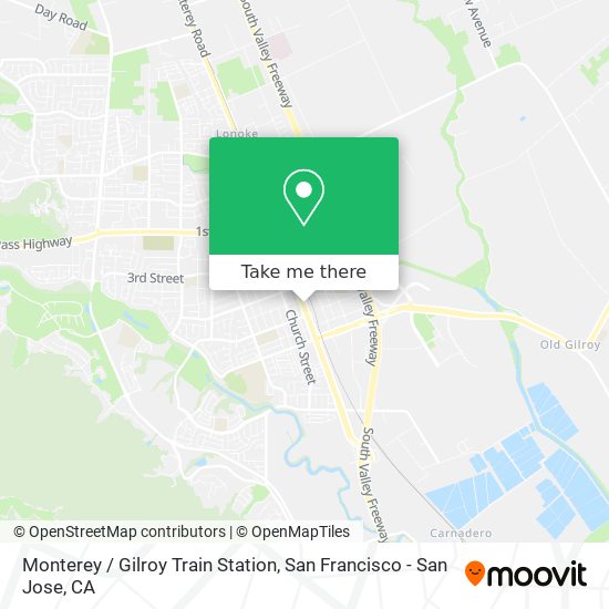 Monterey / Gilroy Train Station map