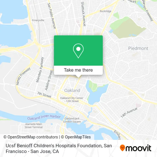 Mapa de Ucsf Benioff Children's Hospitals Foundation