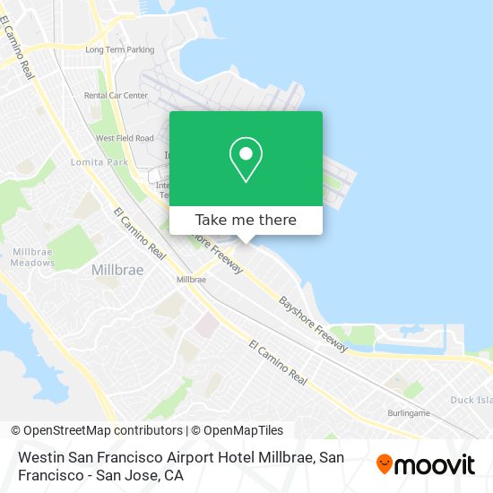 Mapa de Westin San Francisco Airport Hotel Millbrae