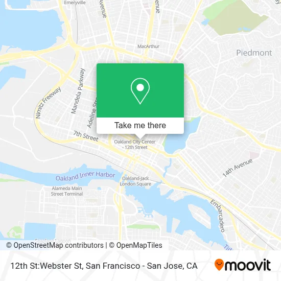 12th St:Webster St map