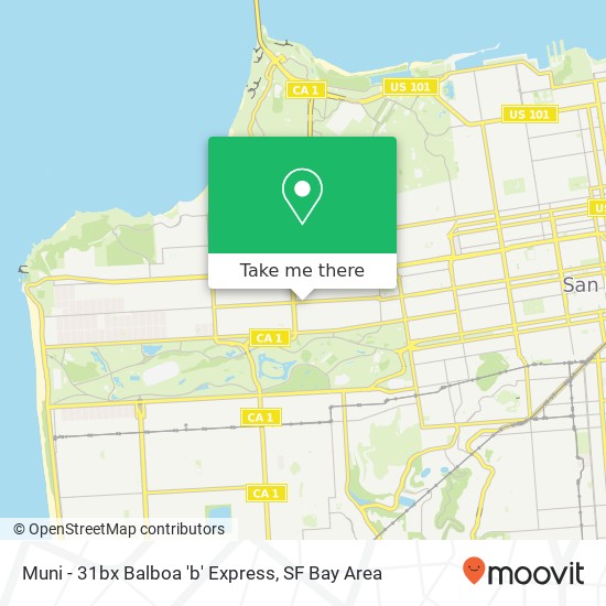 Mapa de Muni - 31bx Balboa 'b' Express