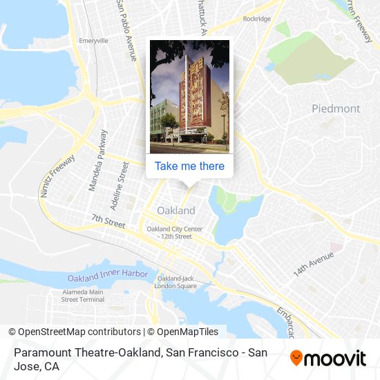 Paramount Theatre-Oakland map